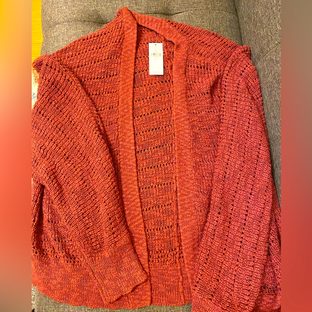 American Eagle Outfitters open cardigan.  Never worn with tags.  Size medium.